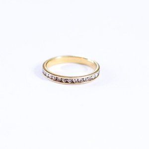 Classic Cubic Zirconia Eternity Band in Gold